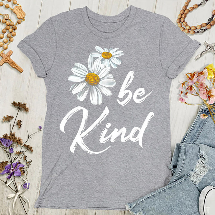 Maglietta da donna Christianartworkshop Be Kind Daisy: Condividere la grazia di Dio con gentilezza - Grigio - 4XL - image 4