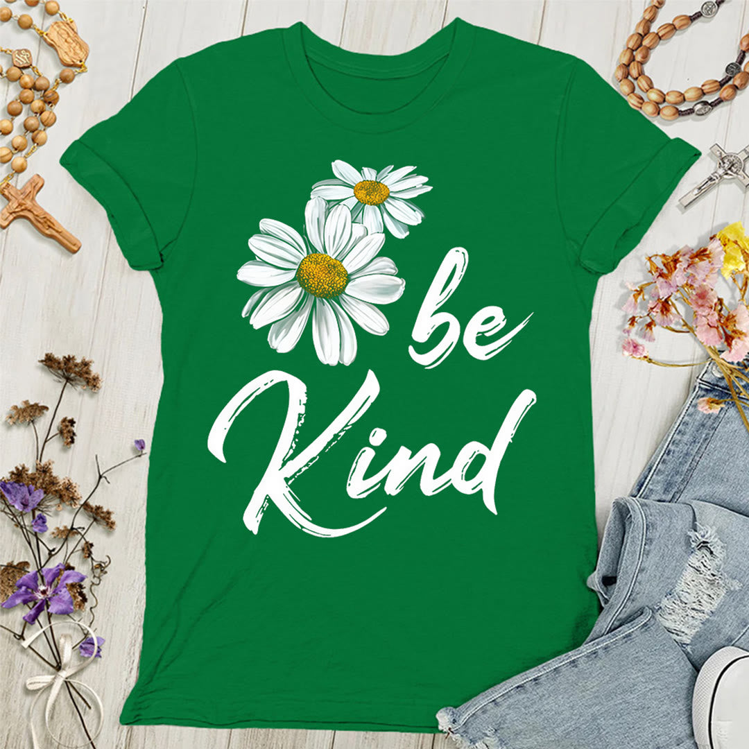 Christianartworkshop Be Kind Daisy Maglietta da donna: condividere la grazia di Dio con gentilezza - Verde - 4XL - image 7