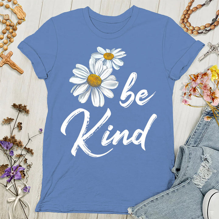 Christianartworkshop Maglietta da donna Be Kind Daisy: condividere la grazia di Dio con gentilezza - Blu - 4XL - image 3