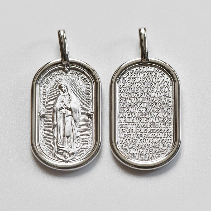 Christianartworkshop Collana con ciondolo elegante della Madonna di Guadalupe in argento sterling 925 - image 1