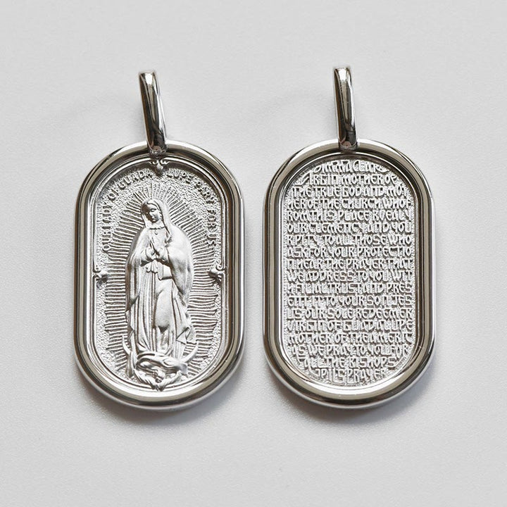 Christianartworkshop Collana con ciondolo elegante della Madonna di Guadalupe in argento sterling 925 - image 1