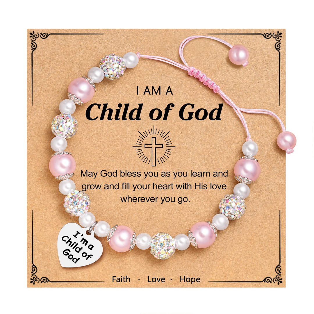 Christianartworkshop FEDE IN PREGHIERA: Braccialetto inciso Figlio di Dio con biglietto di fede per donne e uomini - Figlio di Dio - Donne - image 0