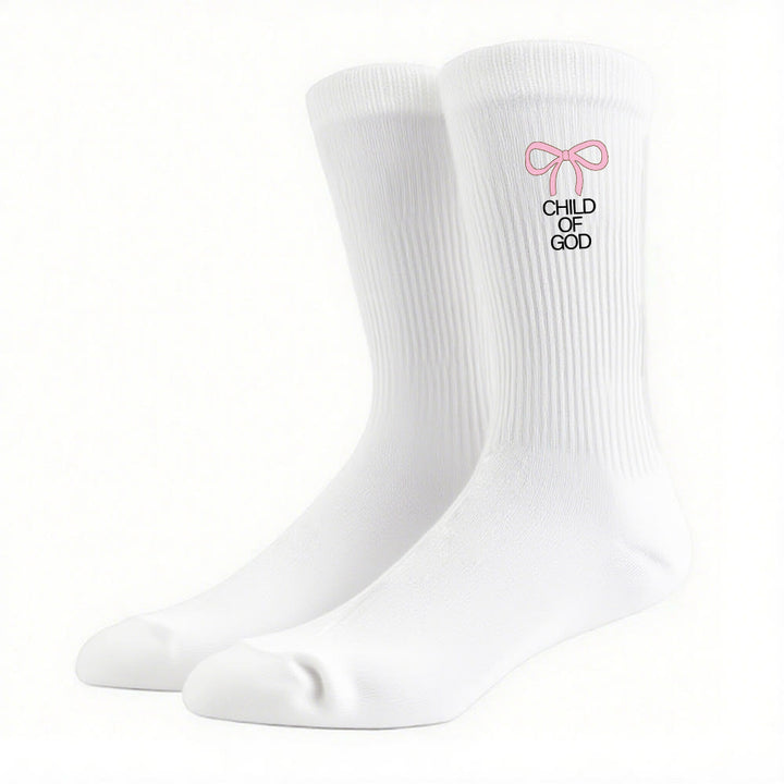Calzini Bambino di Dio con fiocco rosa di Christianartworkshop : cammina con grazia nella fede - image 9