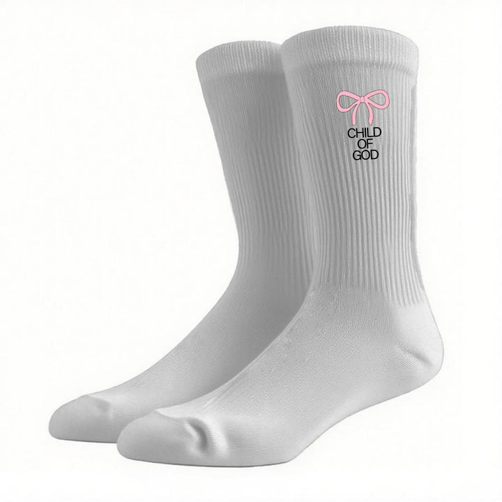 Calzini Bambino di Dio con fiocco rosa di Christianartworkshop : cammina con grazia nella fede - Grigio - Donne (EU 36-39/US 8.5-9) - image 11