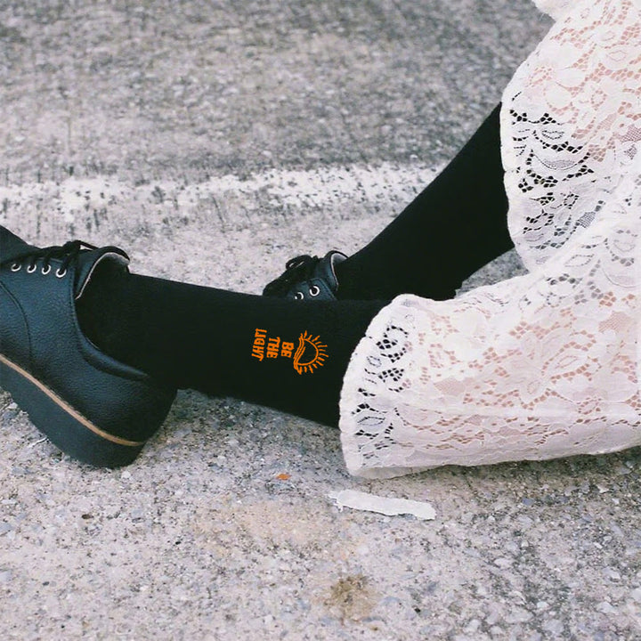 Christianartworkshop Sii la luce con i calzini Glimmering Sea Horizon: risplendi con lo spirito - Nero - Donne (EU 36-39/US 8.5-9) - image 6