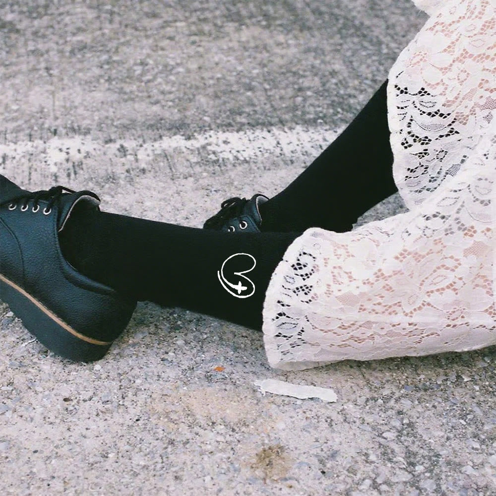 Calzini con cuore e croce ispirati alla fede Christianartworkshop : un dolce promemoria dell'amore di Dio - Nero - Uomini (EU 40-44/US 7.5-11) - image 7