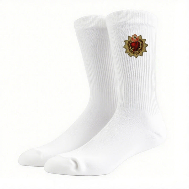 Calzini da uomo Christianartworkshop Divine Love Sacred Heart of Jesus: Walk in Devotion - image 9