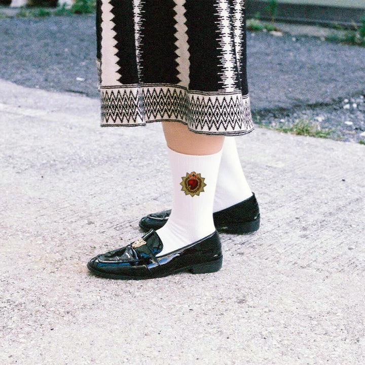 Calzini da uomo Christianartworkshop Divine Love Sacred Heart of Jesus: Walk in Devotion - Bianco - Donne (EU 36-39/US 8.5-9) - image 8