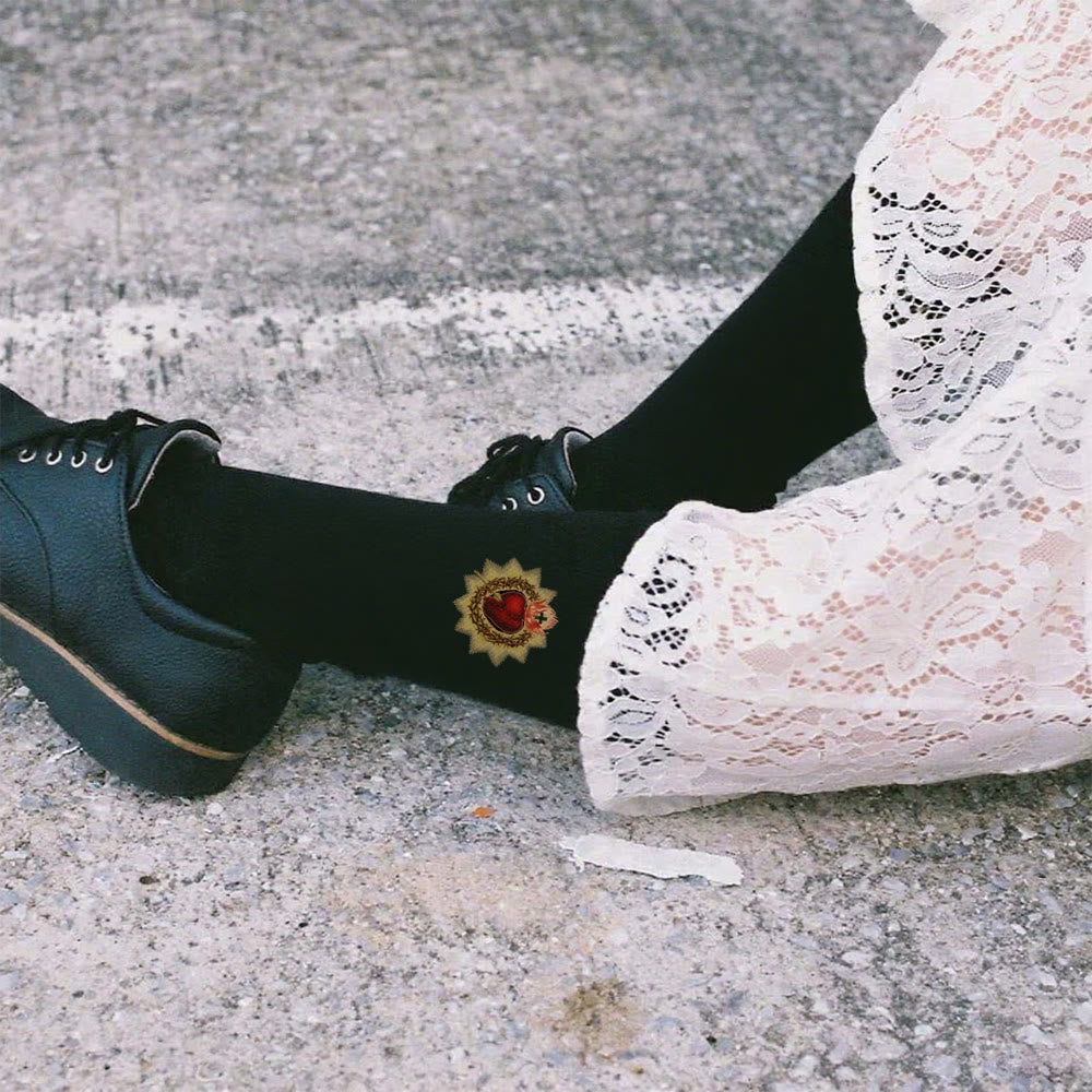 Calzini da uomo Christianartworkshop Divine Love Sacred Heart of Jesus: Walk in Devotion - image 4