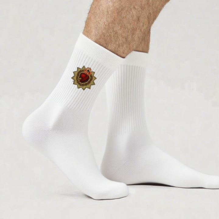 Calzini da uomo Christianartworkshop Divine Love Sacred Heart of Jesus: Walk in Devotion - Bianco - Uomini (EU 40-44/US 7.5-11) - image 6