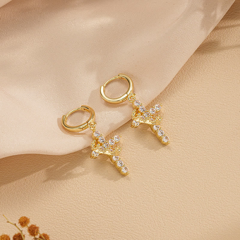 Christianartworkshop Collana moderna con croce incoronata nella fede, orecchini - image 13