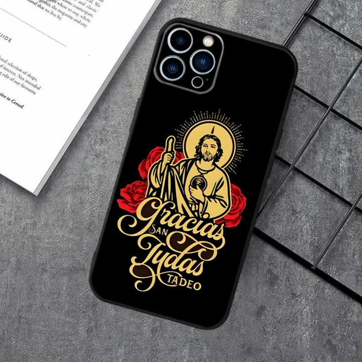 Christianartworkshop Custodia per telefono Holy Jesus Classic Art: Design sacro e pace - Oro grazioso - 15+ - image 7
