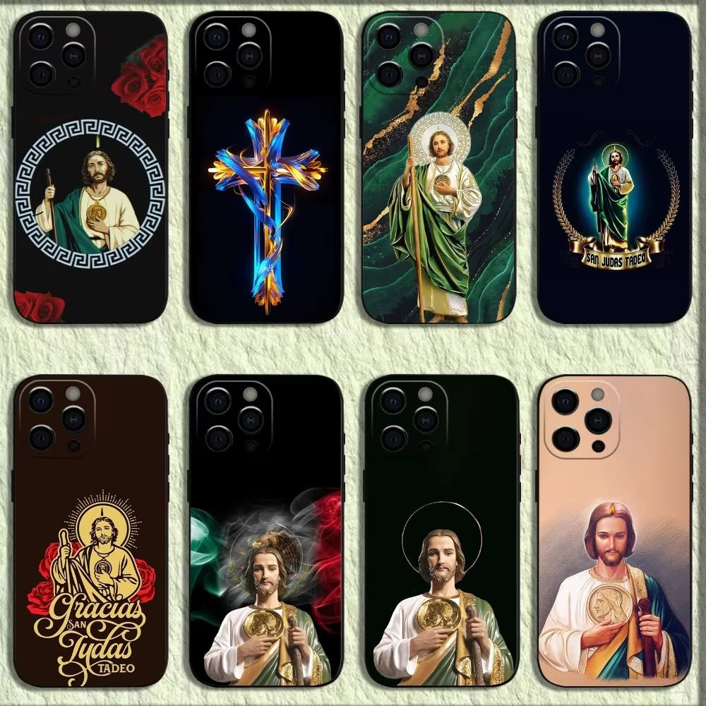 Custodia per telefono con immagine sacra di Gesù Santo Christianartworkshop : un simbolo di fede e protezione - Santo classico - iPhone13 - image 0