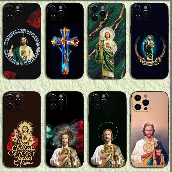 Custodia per telefono con immagine sacra di Gesù Santo Christianartworkshop : un simbolo di fede e protezione - Santo classico - iPhone13 - image 0