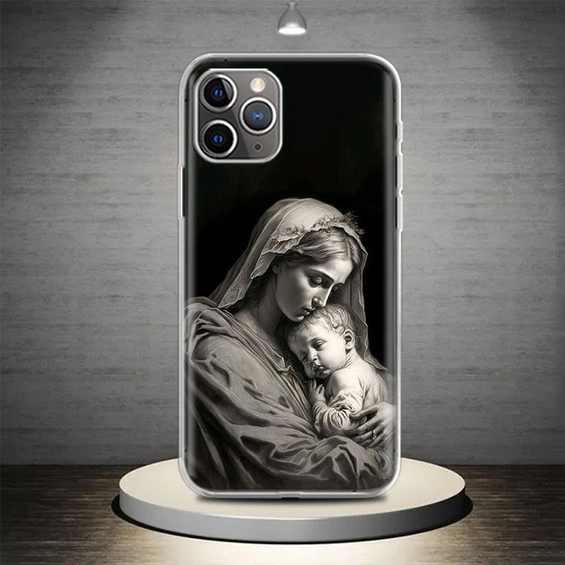 Christianartworkshop Custodia per telefono Blessed Our Lady: eleganza spirituale per il tuo dispositivo - Santa Serenità - iPhone 13 Pro - image 6