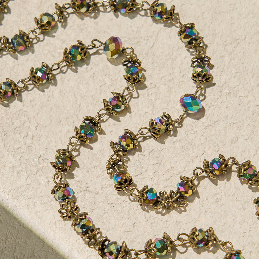 Rosario fedele in ematite Christianartworkshop con crocifisso in bronzo e ciondolo di San Benedetto - image 6