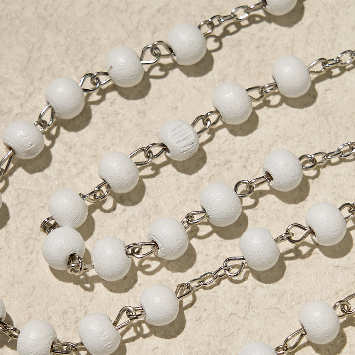 Christianartworkshop Rosario divino in legno rosso e bianco con custodia per la benedizione di Papa Francesco - image 11