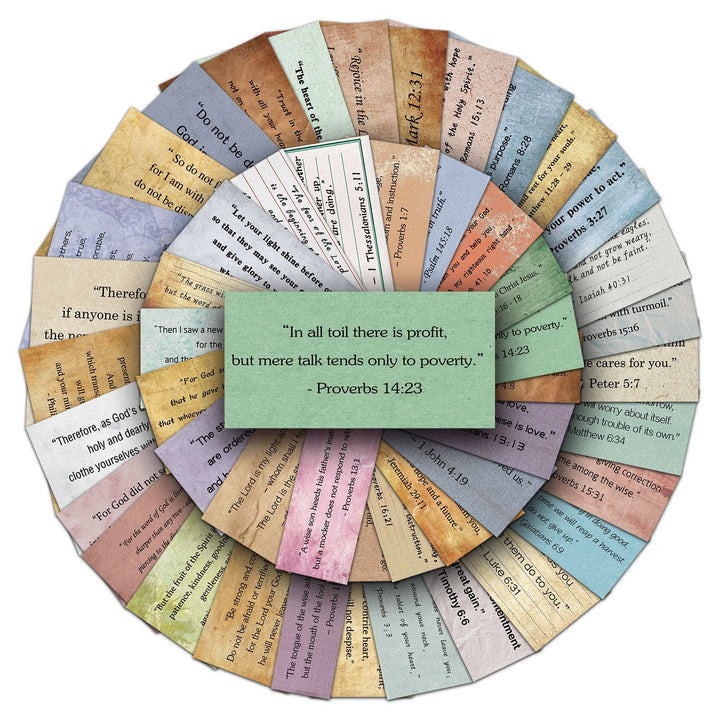 Christianartworkshop - Biglietti tascabili con versetti della Bibbia d'epoca per devozione personale o come regalo - image 2