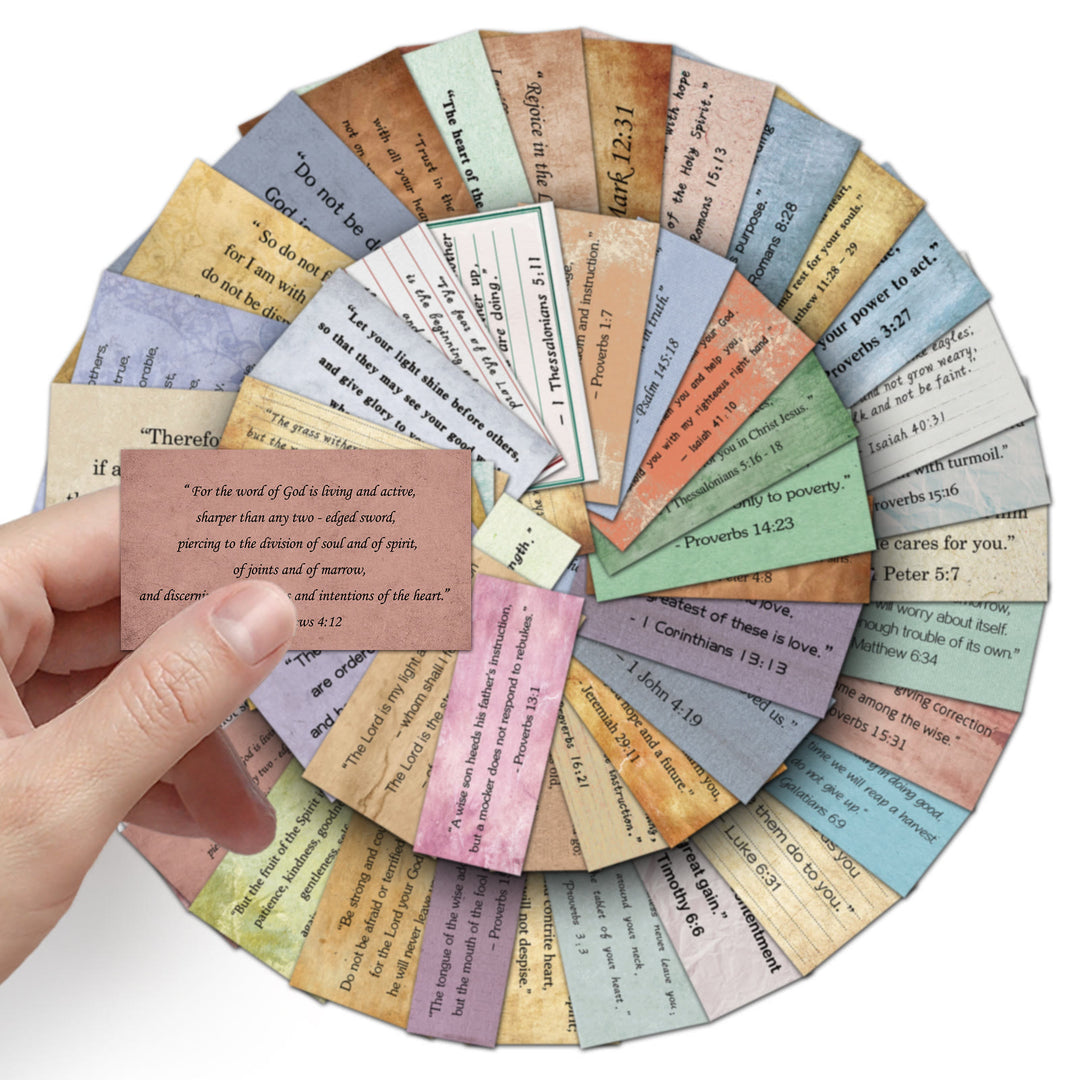 Christianartworkshop - Biglietti tascabili con versetti della Bibbia d'epoca per devozione personale o come regalo - image 1