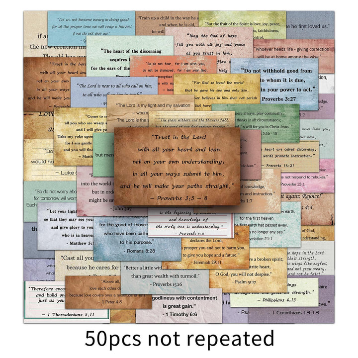 Christianartworkshop - Biglietti tascabili con versetti della Bibbia d'epoca per devozione personale o come regalo - image 3