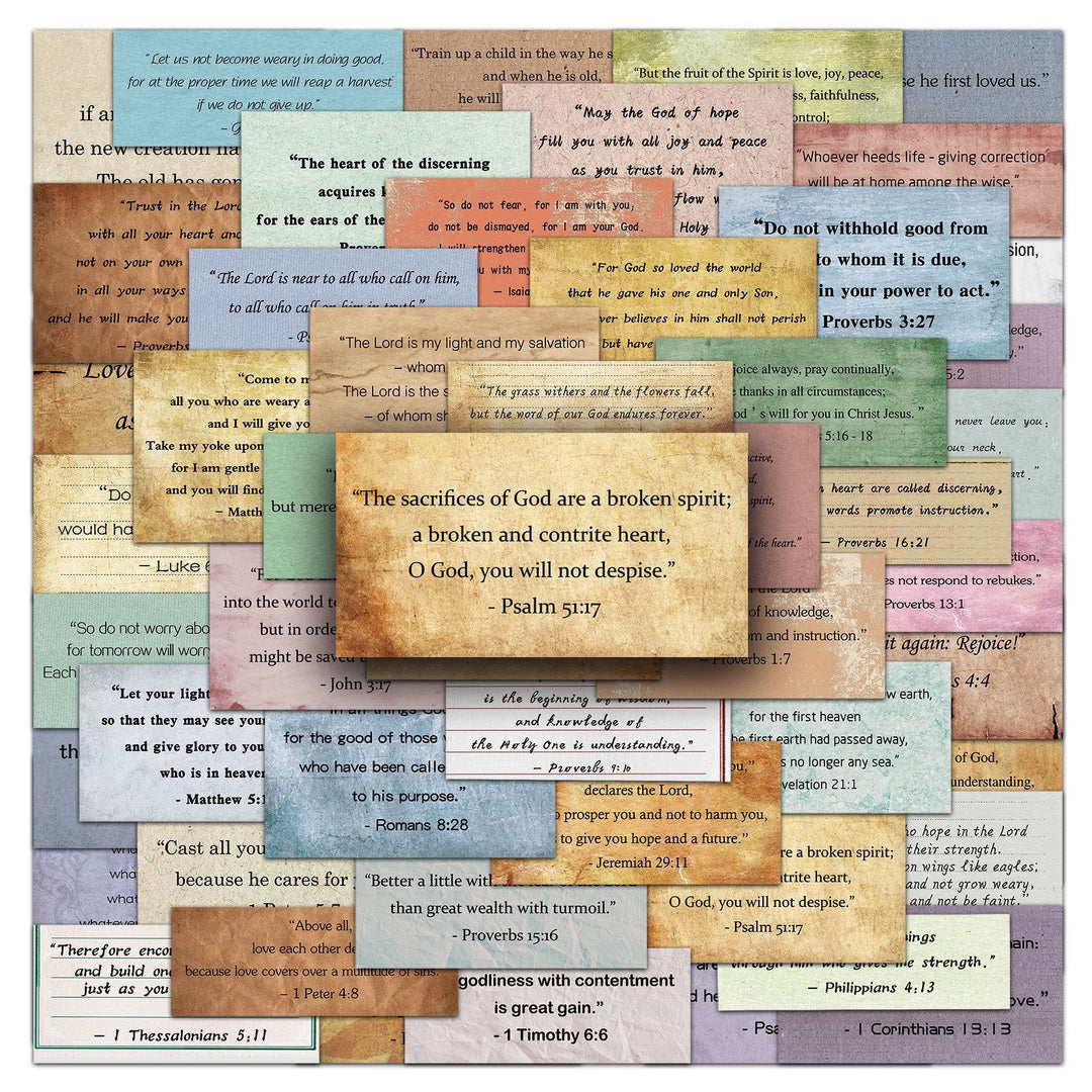 Christianartworkshop - Biglietti tascabili con versetti della Bibbia d'epoca per devozione personale o come regalo - image 5