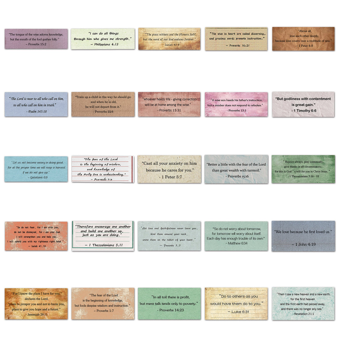 Christianartworkshop - Biglietti tascabili con versetti della Bibbia d'epoca per devozione personale o come regalo - image 7