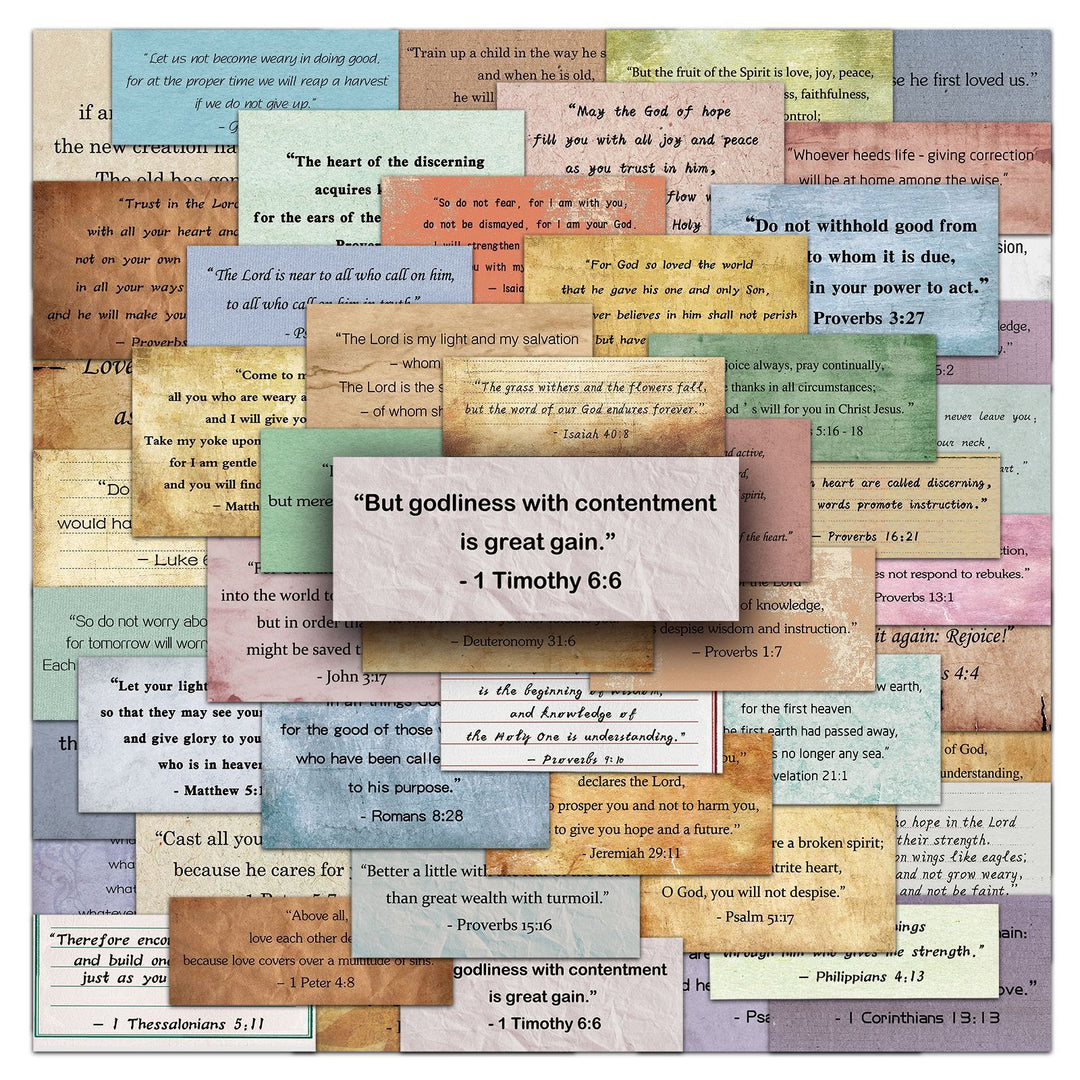 Christianartworkshop - Biglietti tascabili con versetti della Bibbia d'epoca per devozione personale o come regalo - image 4