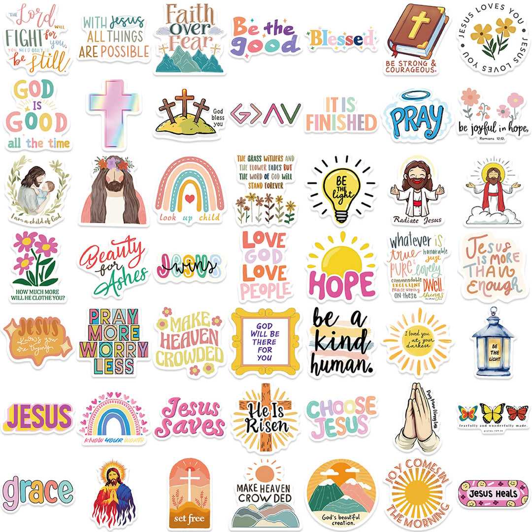Christianartworkshop Set di adesivi colorati con le Scritture di Gesù: perfetti per diari e iPad - image 3