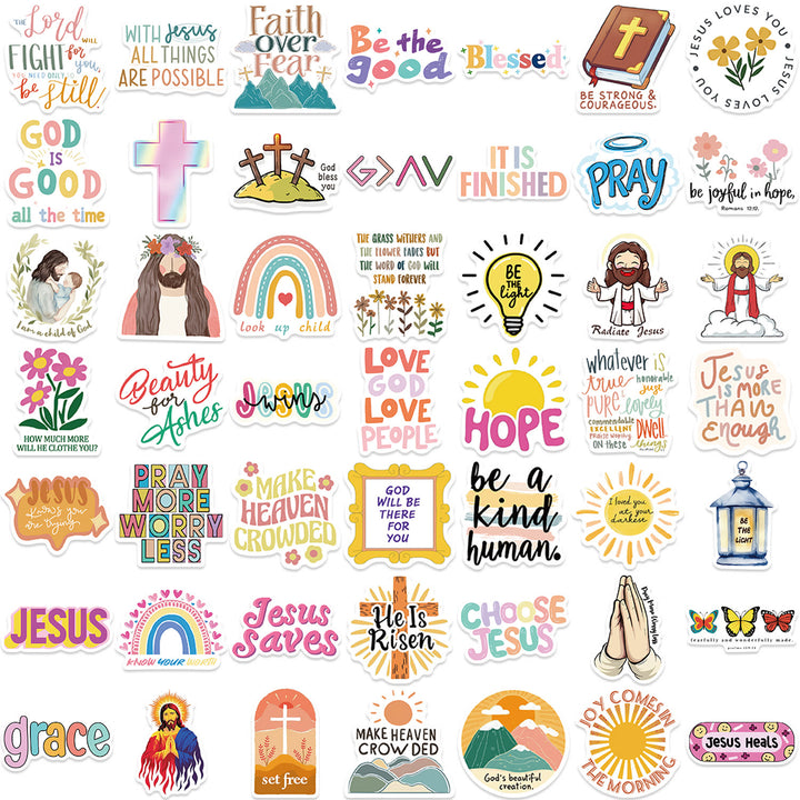 Christianartworkshop Set di adesivi colorati con le Scritture di Gesù: perfetti per diari e iPad - image 3