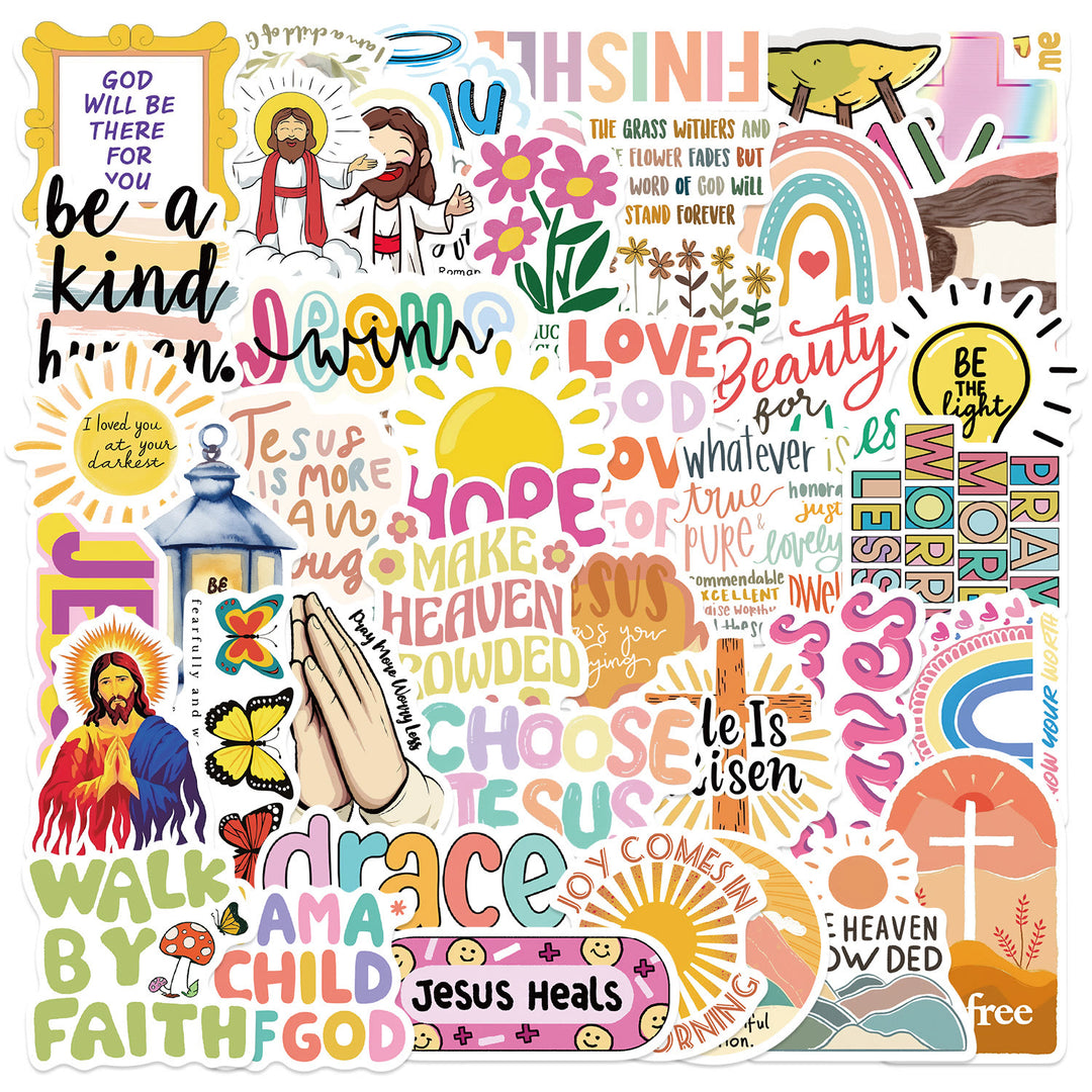 Christianartworkshop Set di adesivi colorati con le Scritture di Gesù: perfetti per diari e iPad - image 2