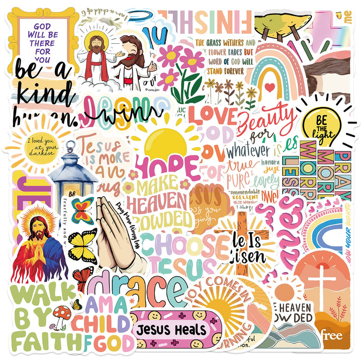 Christianartworkshop Set di adesivi colorati con le Scritture di Gesù: perfetti per diari e iPad - image 2