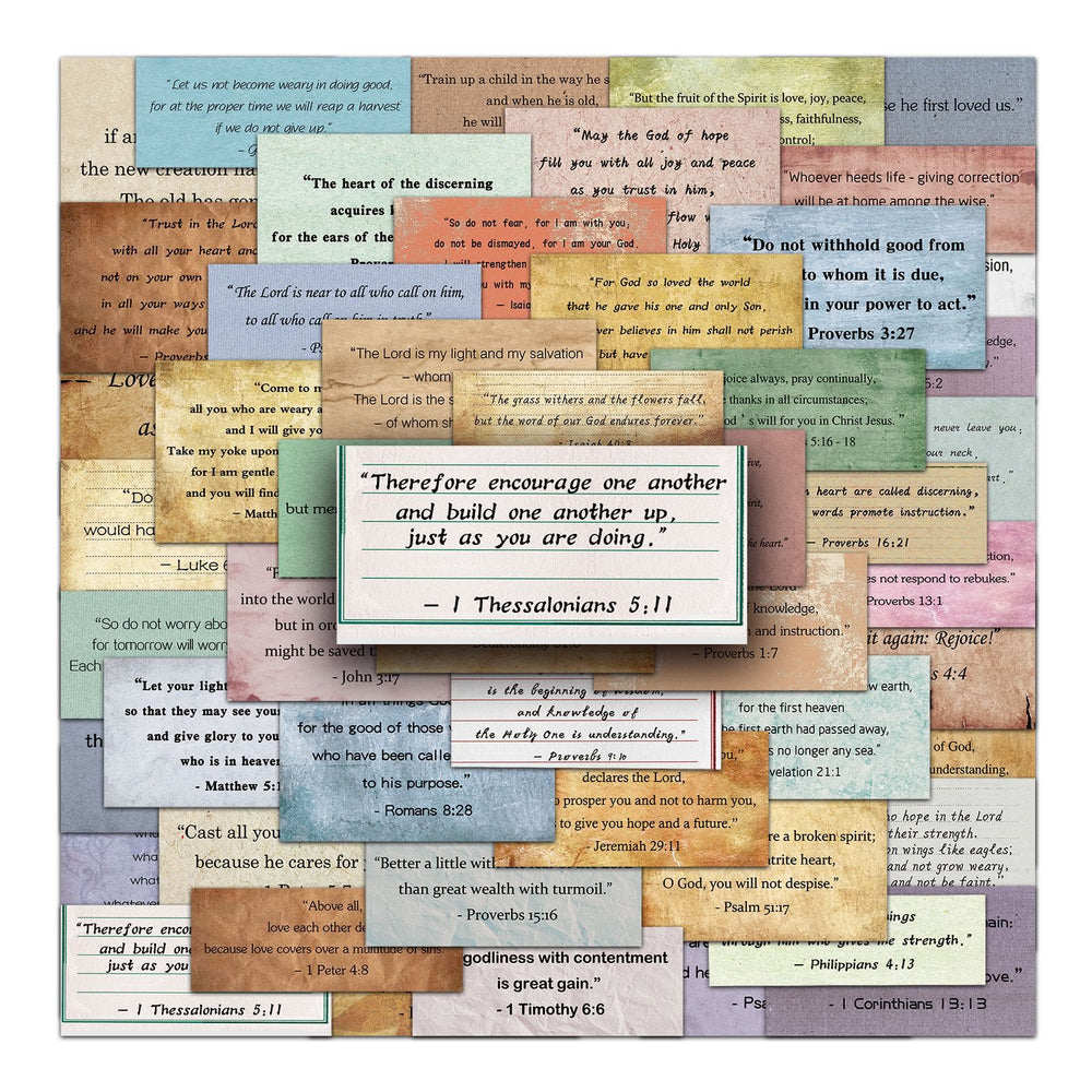 Christianartworkshop Confezione di adesivi vintage con versetti biblici quotidiani per fai da te, regali e diari - image 1