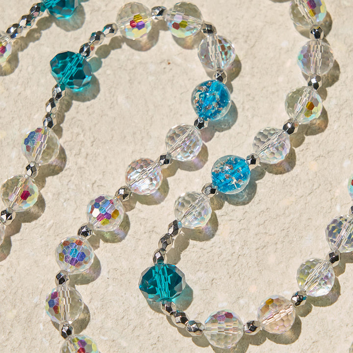 Christianartworkshop Elegante rosario con grani trasparenti e brillanti e San Benedetto in bronzo per la preghiera quotidiana - image 7