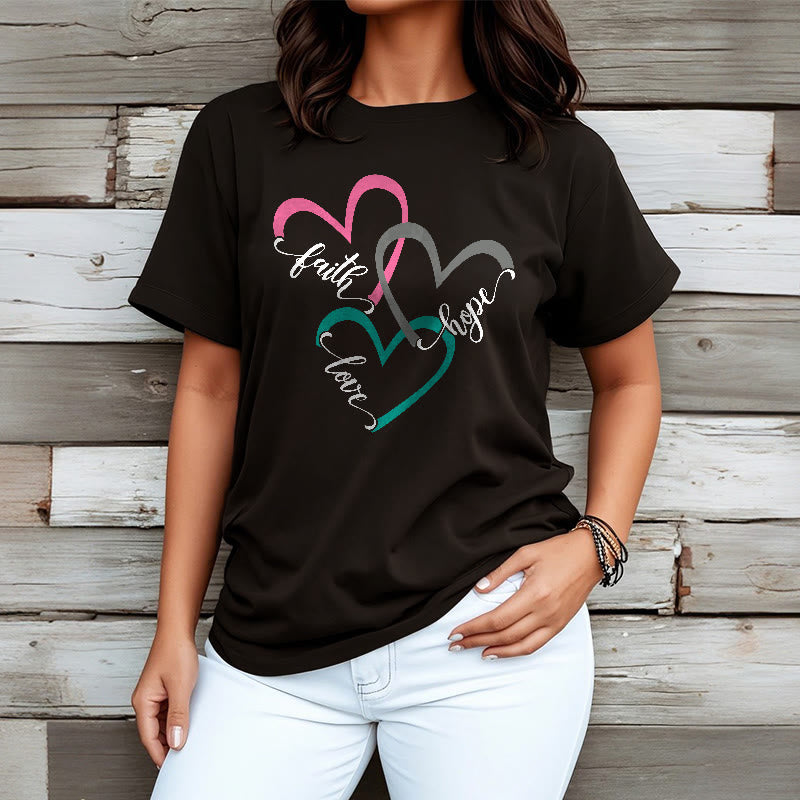 Christianartworkshop Fede Speranza Amore Cuore Cristiano Design T-shirt unisex per credenti - image 7