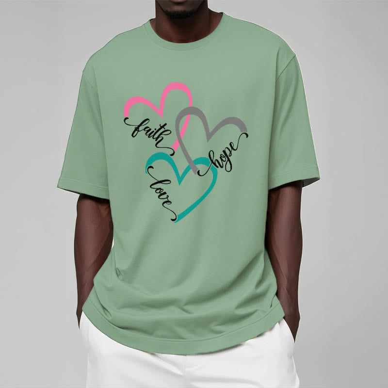 Christianartworkshop Fede Speranza Amore Cuore Cristiano Design T-shirt unisex per credenti - image 13