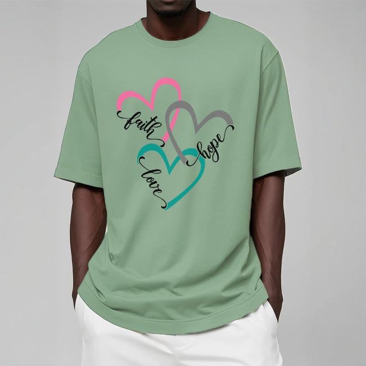 Christianartworkshop Fede Speranza Amore Cuore Cristiano Design T-shirt unisex per credenti - image 13