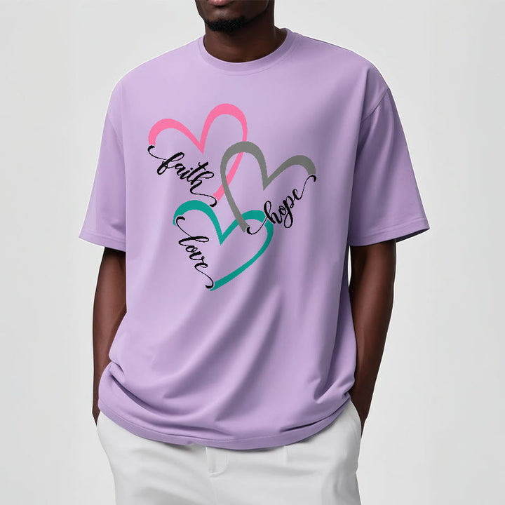 Christianartworkshop Fede Speranza Amore Cuore Cristiano Design T-shirt unisex per credenti - image 15