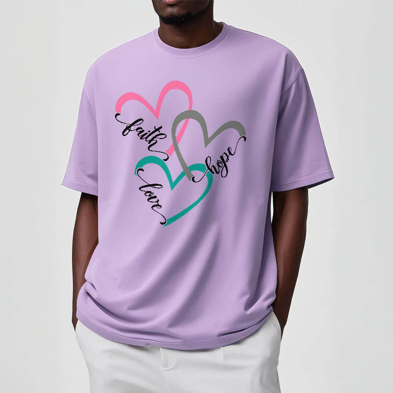 Christianartworkshop Fede Speranza Amore Cuore Cristiano Design T-shirt unisex per credenti - image 14