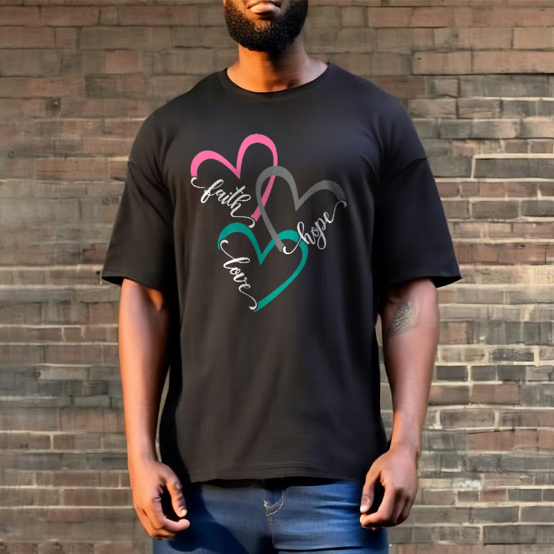 Christianartworkshop Fede Speranza Amore Cuore Cristiano Design T-shirt unisex per credenti - image 6