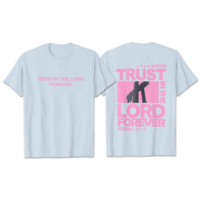 Christianartworkshop Confida nel Signore per sempre T-shirt - Blu - 2XL - image 12