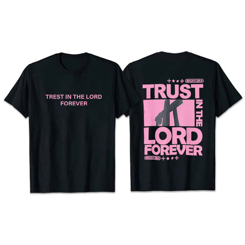 Christianartworkshop Confida nel Signore per sempre T-shirt - Nero - 2XL - image 2
