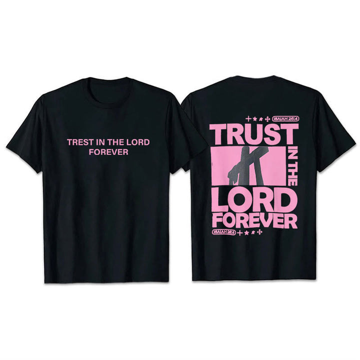 Christianartworkshop Confida nel Signore per sempre T-shirt - Nero - 2XL - image 2