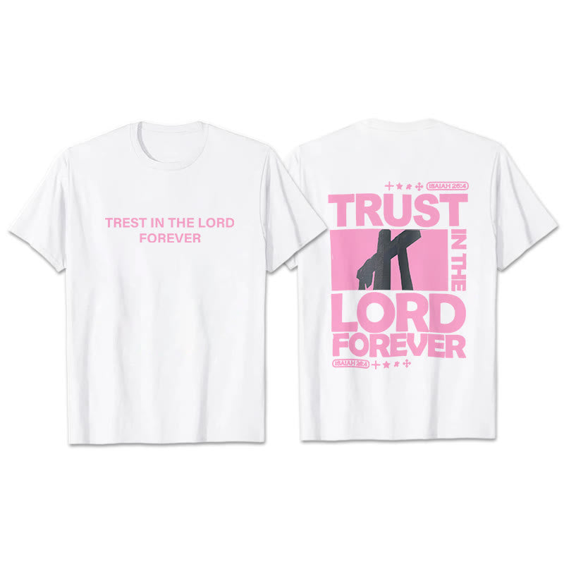 Christianartworkshop Confida nel Signore per sempre T-shirt - Bianco - 2XL - image 6