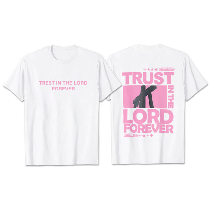 Christianartworkshop Confida nel Signore per sempre T-shirt - Bianco - 2XL - image 6