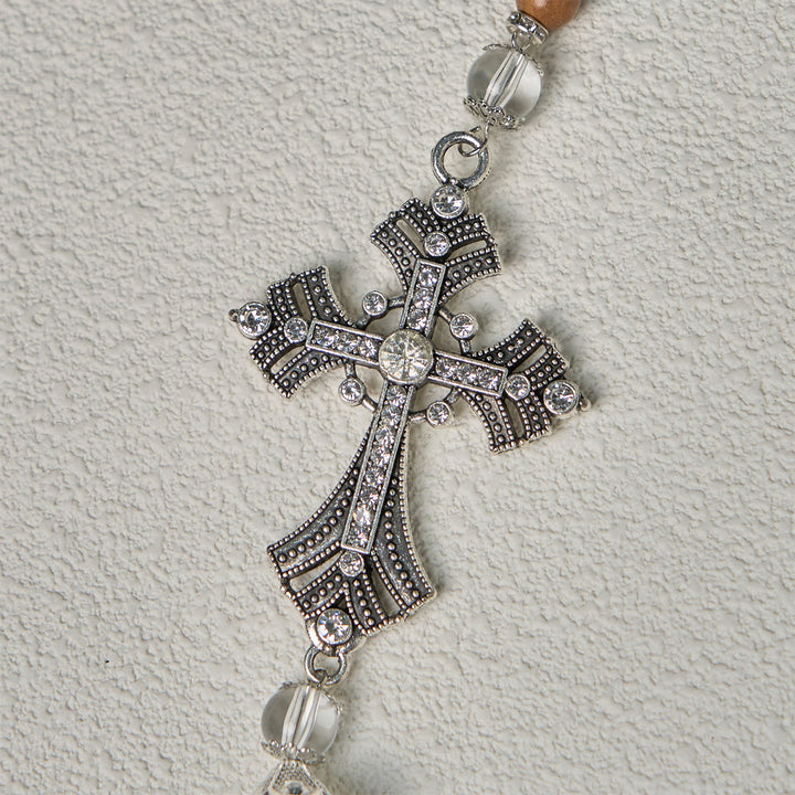 Christianartworkshop Modern Grace - Rosario con pietra preziosa turchese e ciondolo a croce con nappa - image 8