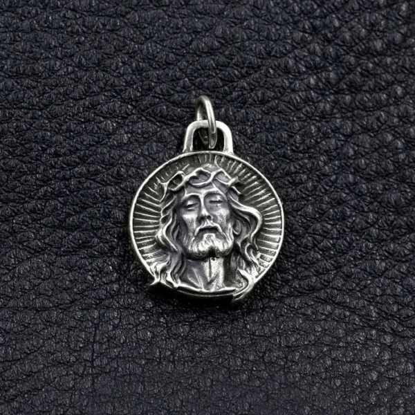 Collana sacra con corona di spine di Gesù in argento sterling 925 Christianartworkshop - image 2