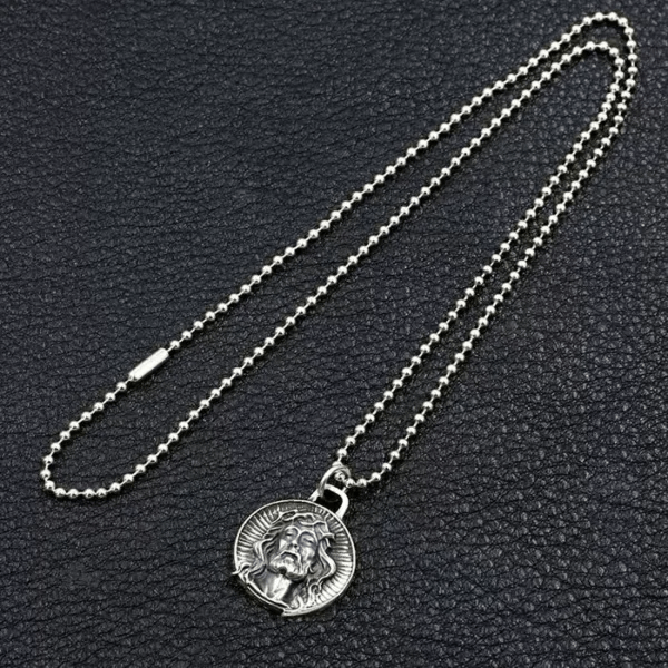 Collana sacra con corona di spine di Gesù in argento sterling 925 di Christianartworkshop - image 3