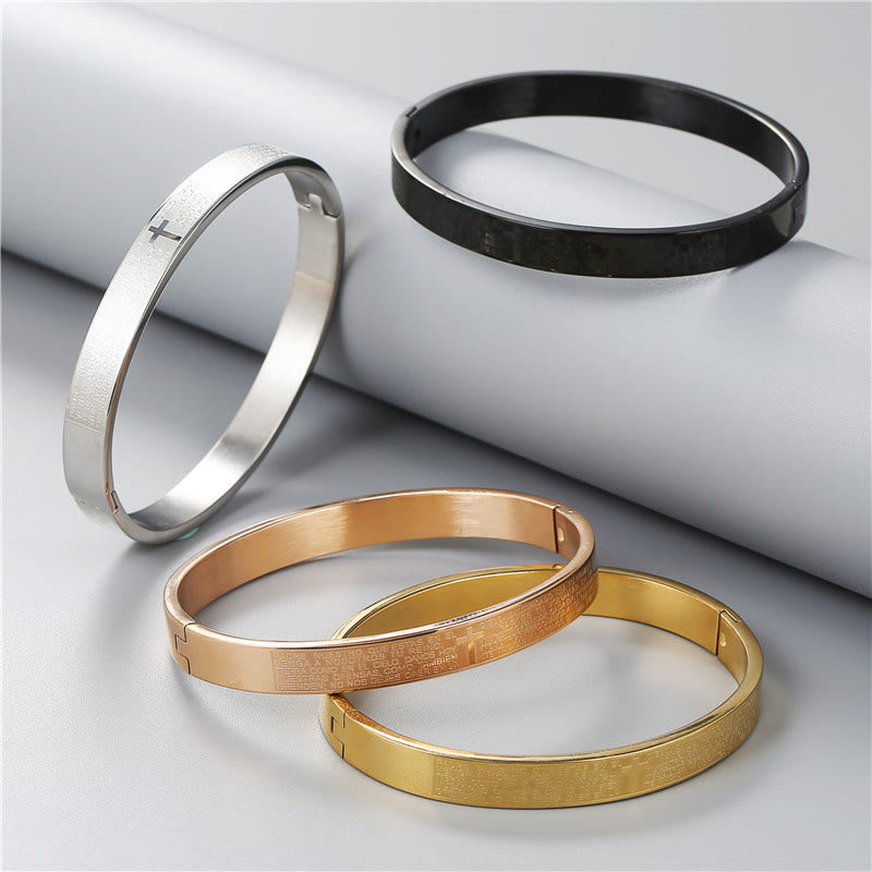 Christianartworkshop Braccialetti multicolori del Padre Nostro con croce: forza in ogni versetto - image 1