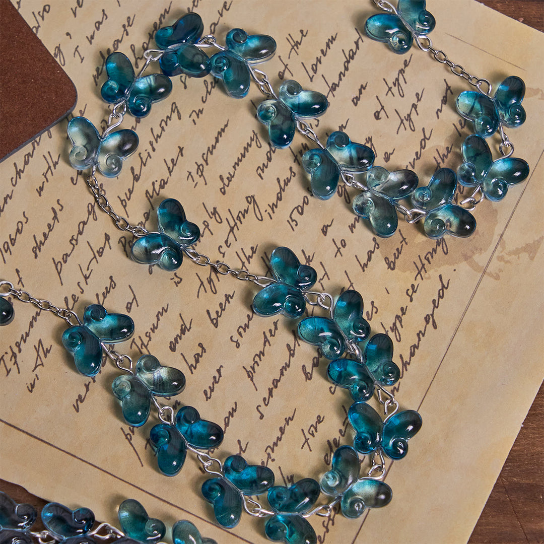 Christianartworkshop La fede è la speranza: braccialetto di preghiera con farfalla blu scintillante Wings of Devotion, rosario animale - image 8