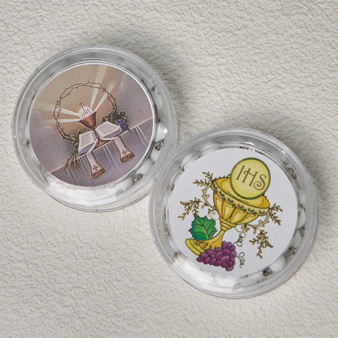 Christianartworkshop Divino Rosario per la Comunione in Legno Sacro Calice in Bianco con Confezione Regalo - image 4